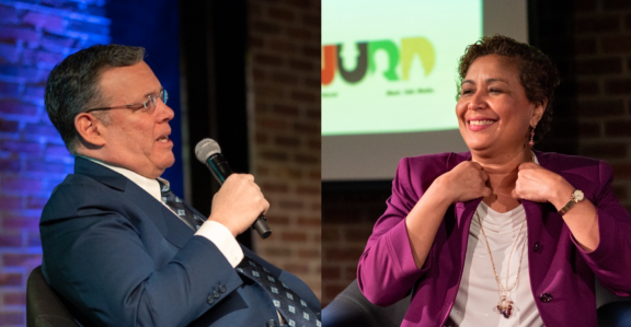 Philadelphia Mayoral Candidate Jeff Brown and Maria Quiñones Sánchez