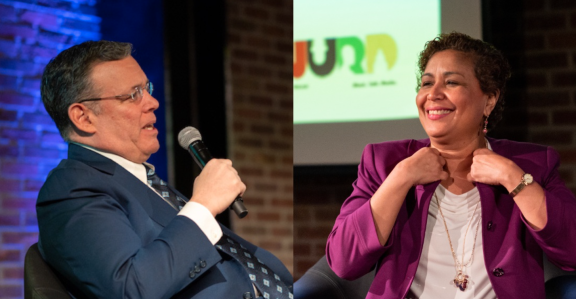 Philadelphia Mayoral Candidate Jeff Brown and Maria Quiñones Sánchez