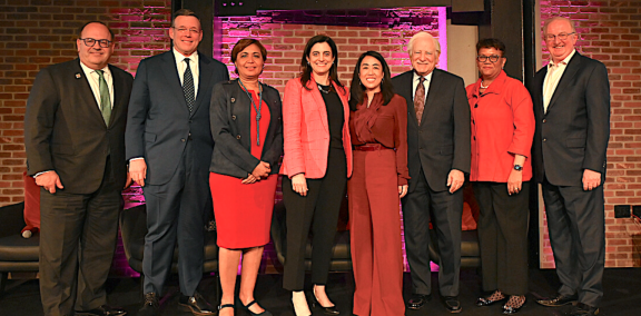 Candidates and interviews on stage after The Ultimate Job Interview forum