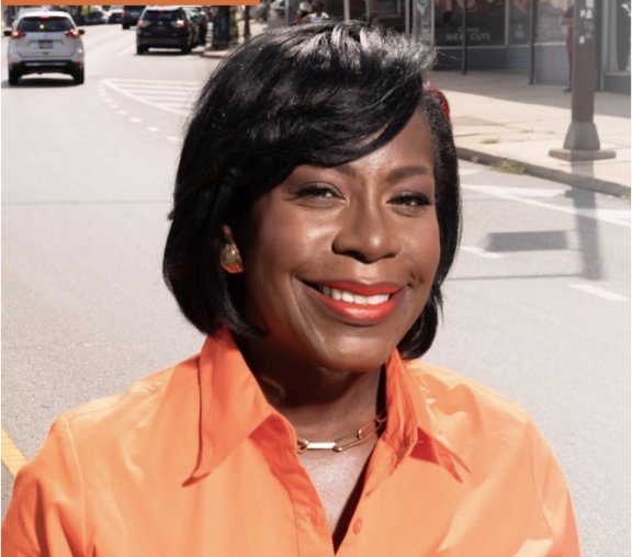 headshot of Cherelle Parker wearing orange shirt