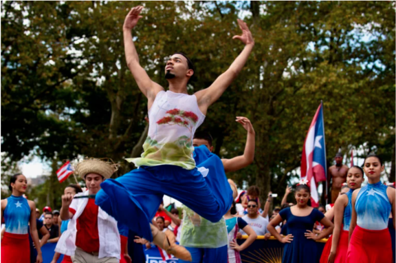 Eric Blanco from Esperanza Academy at the Puerto Rican Day Parade in 2019