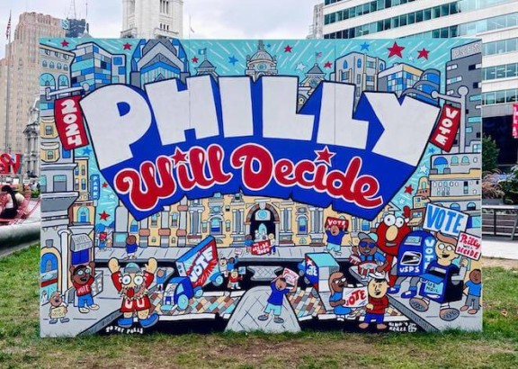 Hawk Krall Philly Will Decide mural