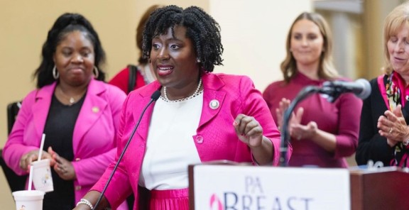 Joanna McClinton speaking at PA state house