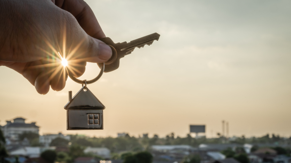 Keys against a skyline