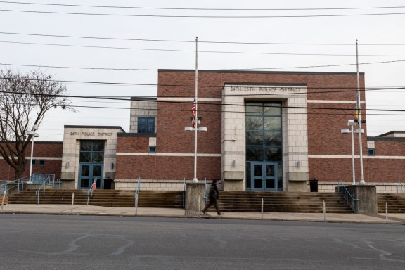 The exterior of the Philadelphia Police Department's 24th District on Whitaker Avenue on Jan. 30, 2025.