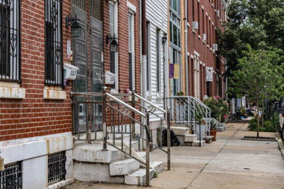 File photo: Rowhomes in Philadelphia’s Spring Garden neighborhood. (Kimberly Paynter/WHYY)