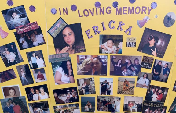 Photo collage of woman named Erika killed nearly two decades ago