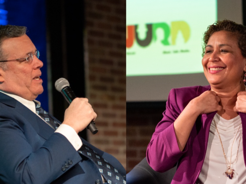 Philadelphia Mayoral Candidate Jeff Brown and Maria Quiñones Sánchez