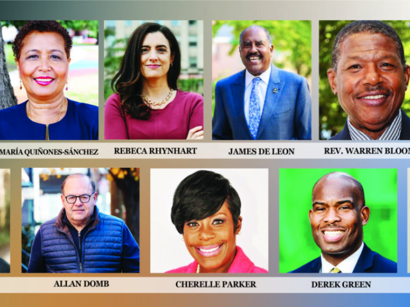 Collage of 11 mayoral candidate headshots