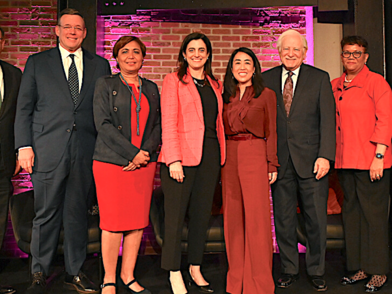 Candidates and interviews on stage after The Ultimate Job Interview forum