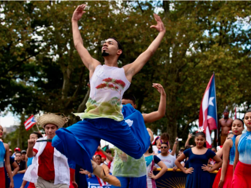 Eric Blanco from Esperanza Academy at the Puerto Rican Day Parade in 2019