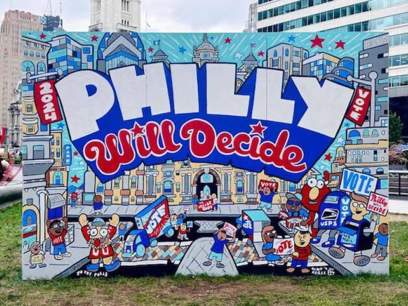 Hawk Krall Philly Will Decide mural