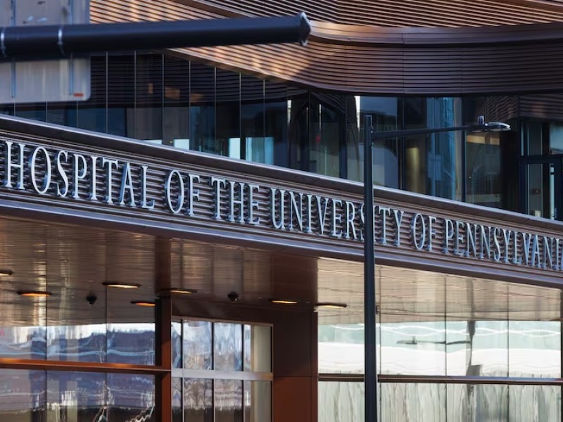 Entry sign at the Hospital of the University of Pennsylvania