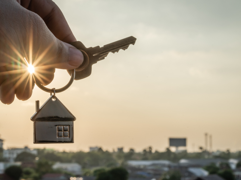 Keys against a skyline