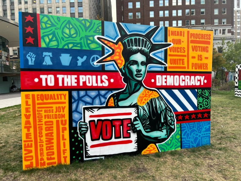Democracy sign 