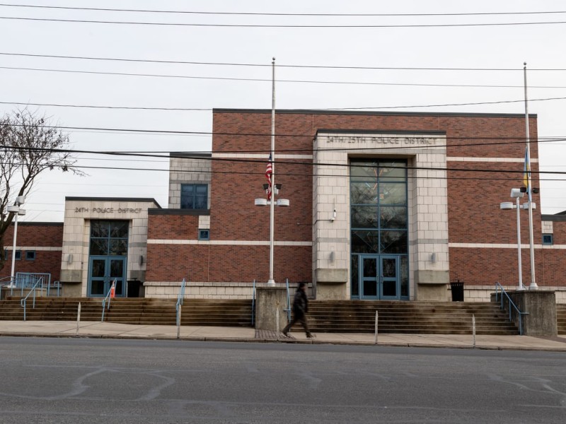 The exterior of the Philadelphia Police Department's 24th District on Whitaker Avenue on Jan. 30, 2025.