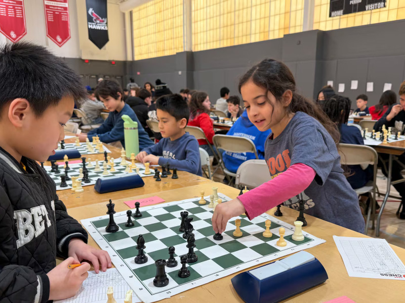 The annual Checkmate Violence chess tournament on Saturday, Jan. 24, 2026 in Philadelphia. (Sammy Caiola / Chalkbeat)