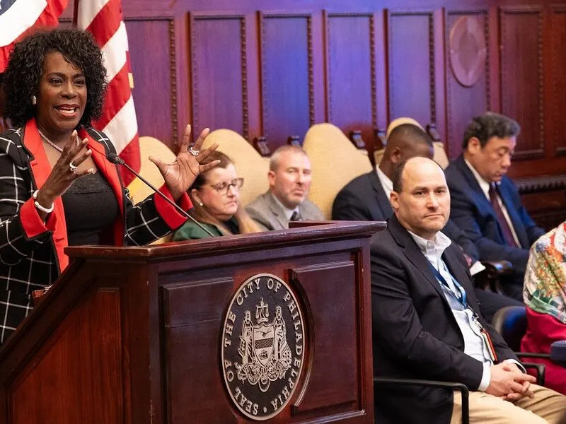 Mayor Cherelle Parker speaks during City press conference about housing on September 23, 2026