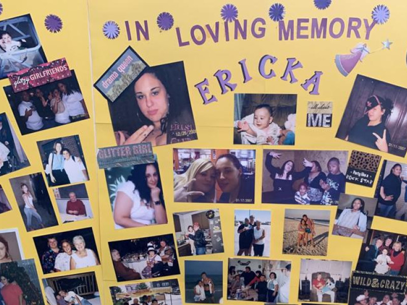 Photo collage of woman named Erika killed nearly two decades ago