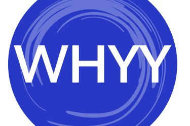 WHYY logo, white letters WHYY, dark blue background
