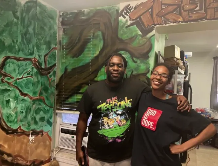 Nyjah Smith and Ryan Harris at The Treehouse in North Philadelphia