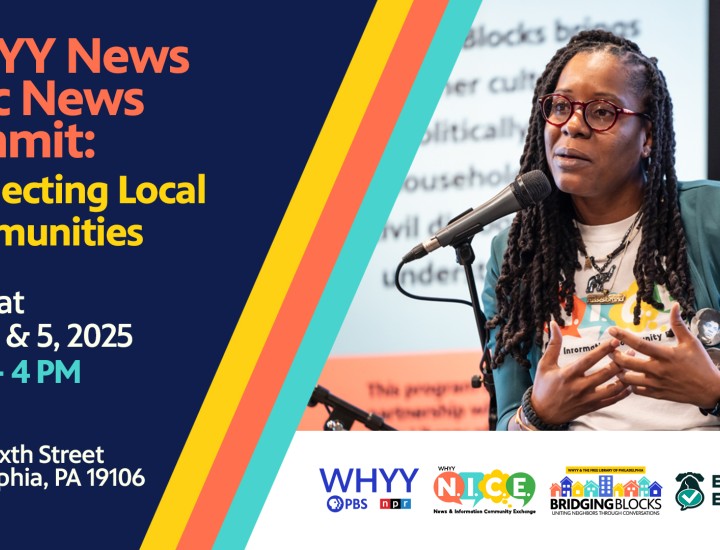 Flyer for WHYY Civic News Summit