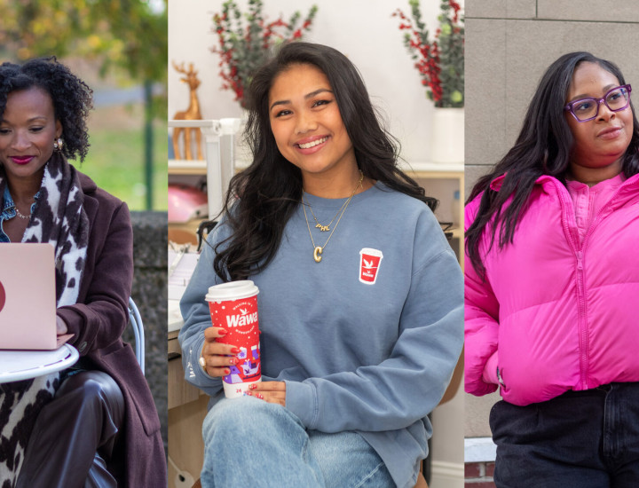 Three content creators: Davida Janae (@phillyinfluencermixer), Candice Nguyen (@tropicalcandice) and Cierra Williams (@cierralikeseggs) (Madasyn Andrews for Technical.ly and Metro Philly)