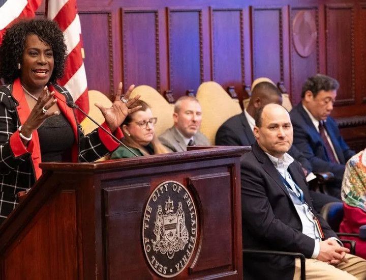 Mayor Cherelle Parker speaks during City press conference about housing on September 23, 2026